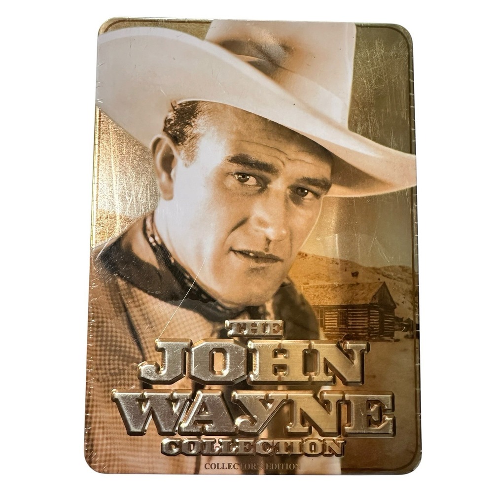 John Wayne DVD Movie Collection In Collectible Tin Box NEW 6 Full Films